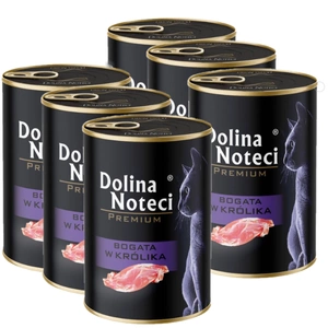 Dolina Noteci Premium pentru pisici bogat în iepure 6x400g